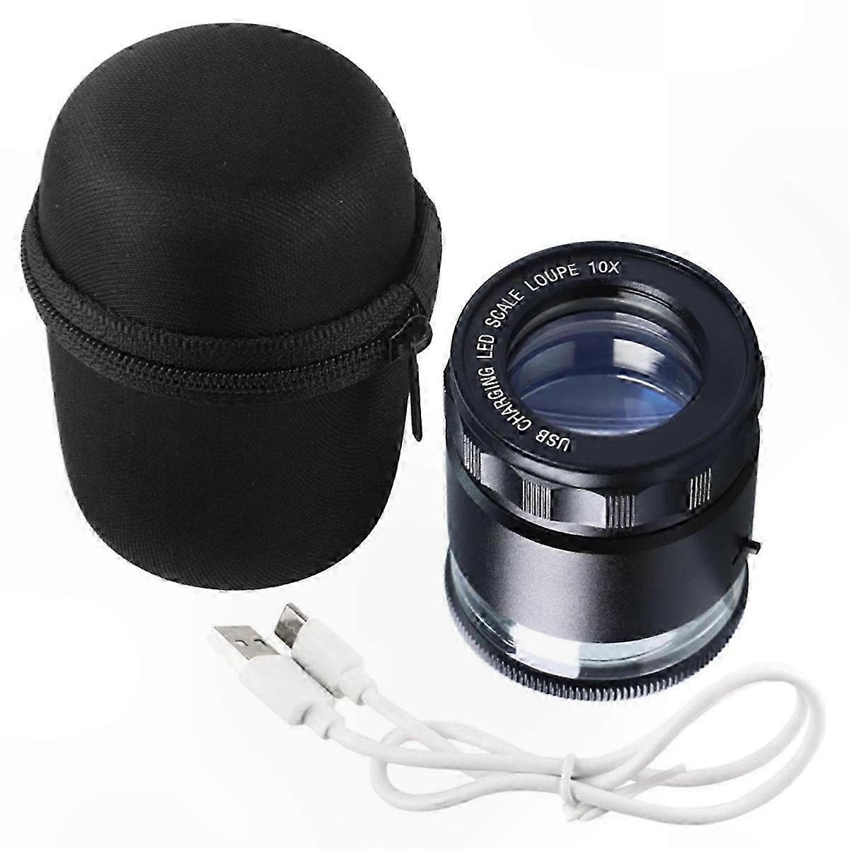 10X Lighted Magnifier with Measuring Scale for Precision Tasks