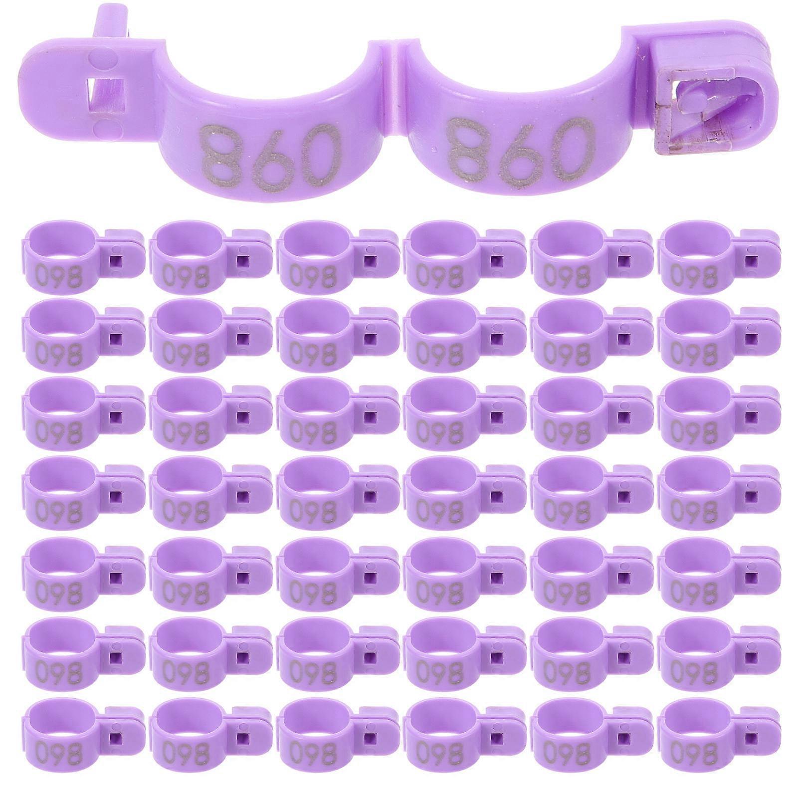 Chicken Tags for Legs Poultry Feet Rings for Marking 100Pcs Durable Plastic Bands