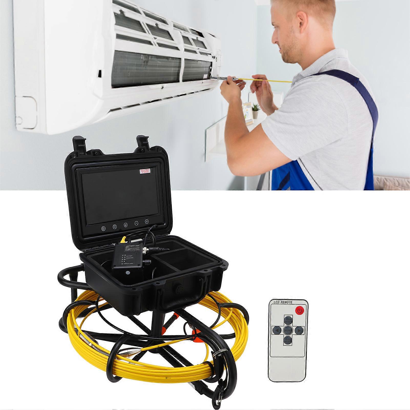 9in LCD Waterproof Pipeline Endoscope 30m Cable Inspection Camera