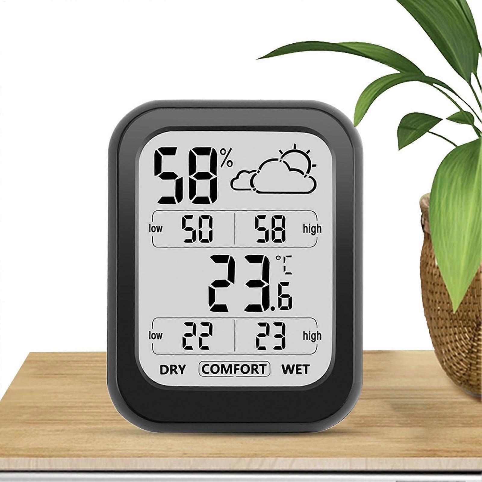 Digital Humidity Meter Indoor Temperature And Moisture Monitor Real Time Measurement Celsius Fahrenheit Display For Home