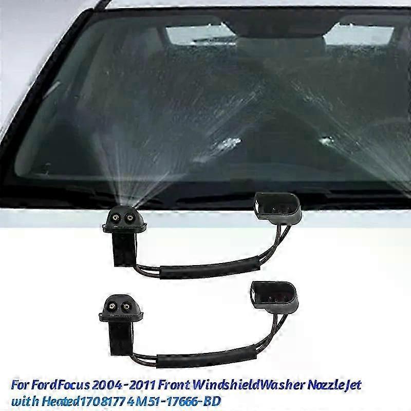 Front Windshield Washer Nozzle With Heated 1708177 4M51-17666-BD Fit For  Fit For d Focus 2004-2011 Windscreen Sprayer Jet