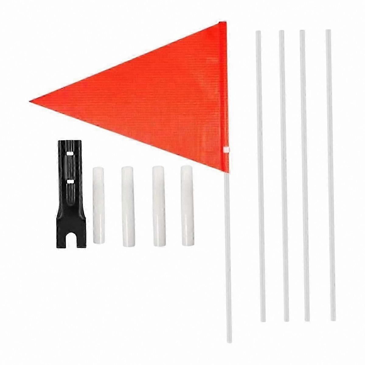 Reflective Safety Flag for Kids Bike Trailer with Attachment Bracket Red Stroller Accessory