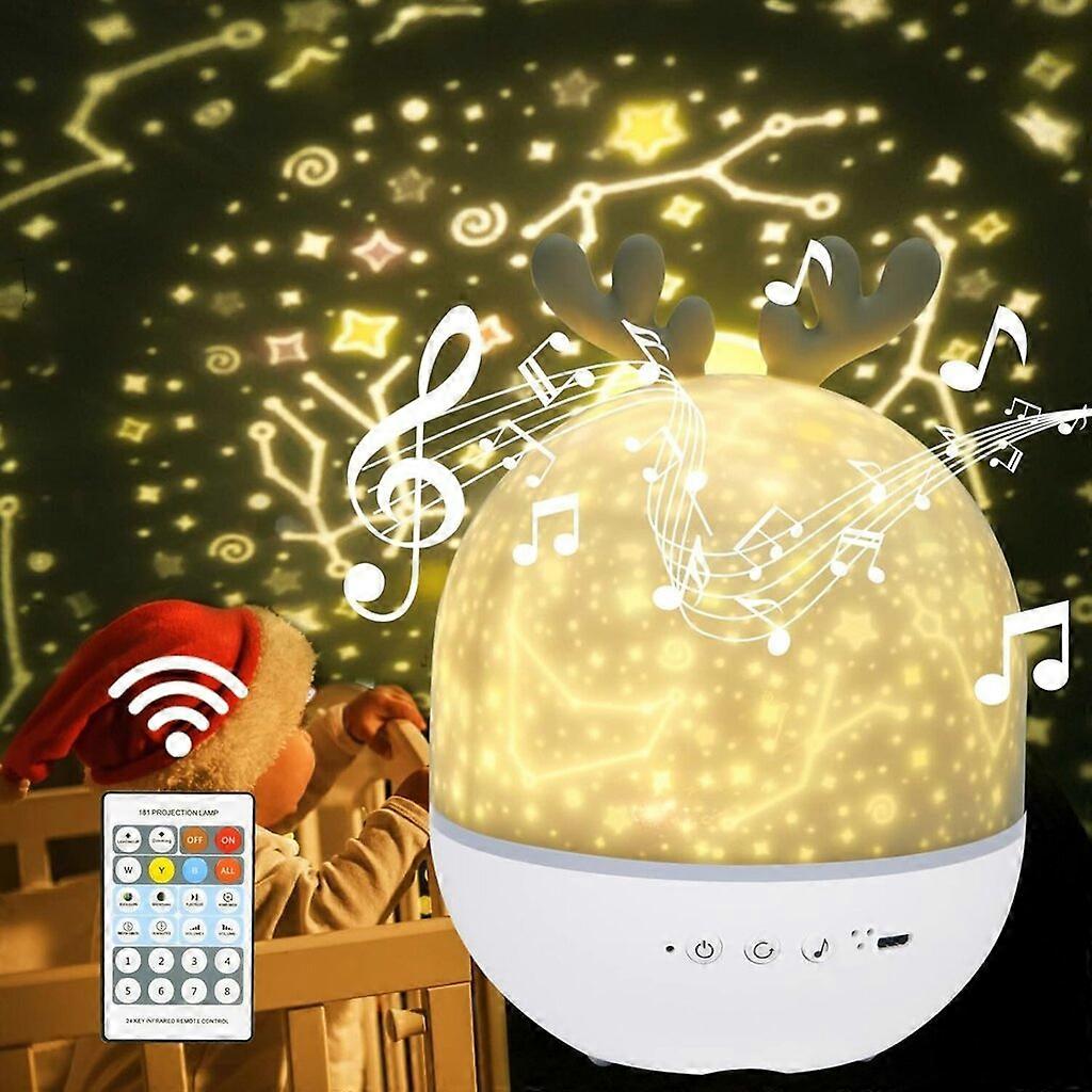 Starry Sky Projector Light for Kids, Rotating LED, Music and Timer Function