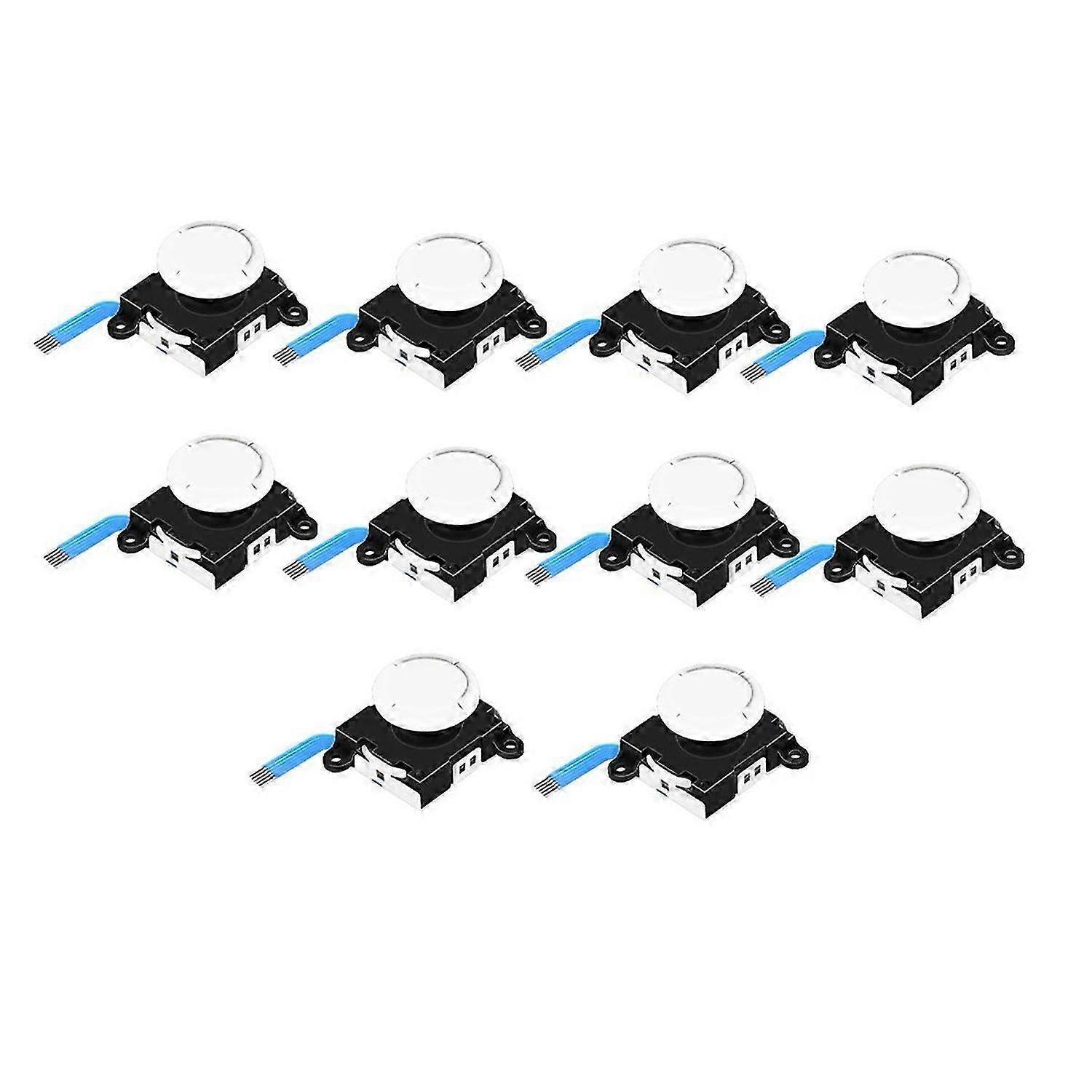 10PCS 3D Analog Joystick Switch Lite Joycon Controller White