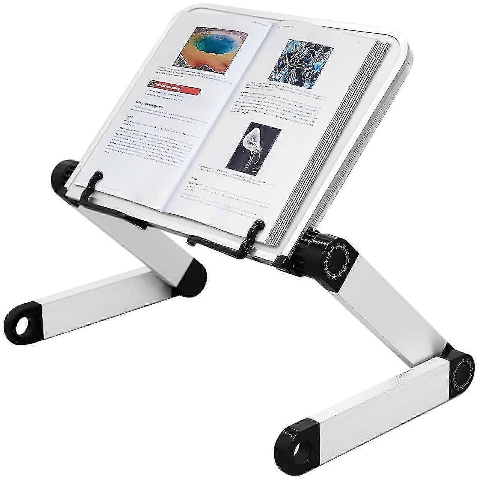 Adjustable Book Stand, Height And Angle Adjustable Ergonomic Book Holder With Page Paper Clips Lightweight Aluminum Book Holders 2025