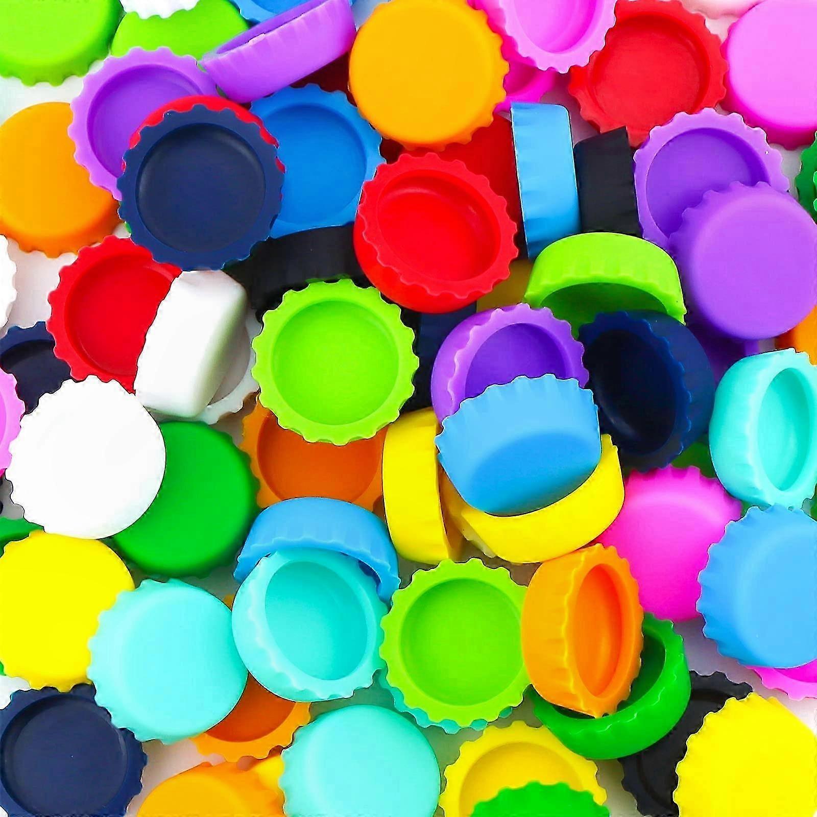 108-Pack Reusable Silicone Bottle Caps in 12 Colors for Home Brewing, Wine, Soda, and Soft Drink Bottles