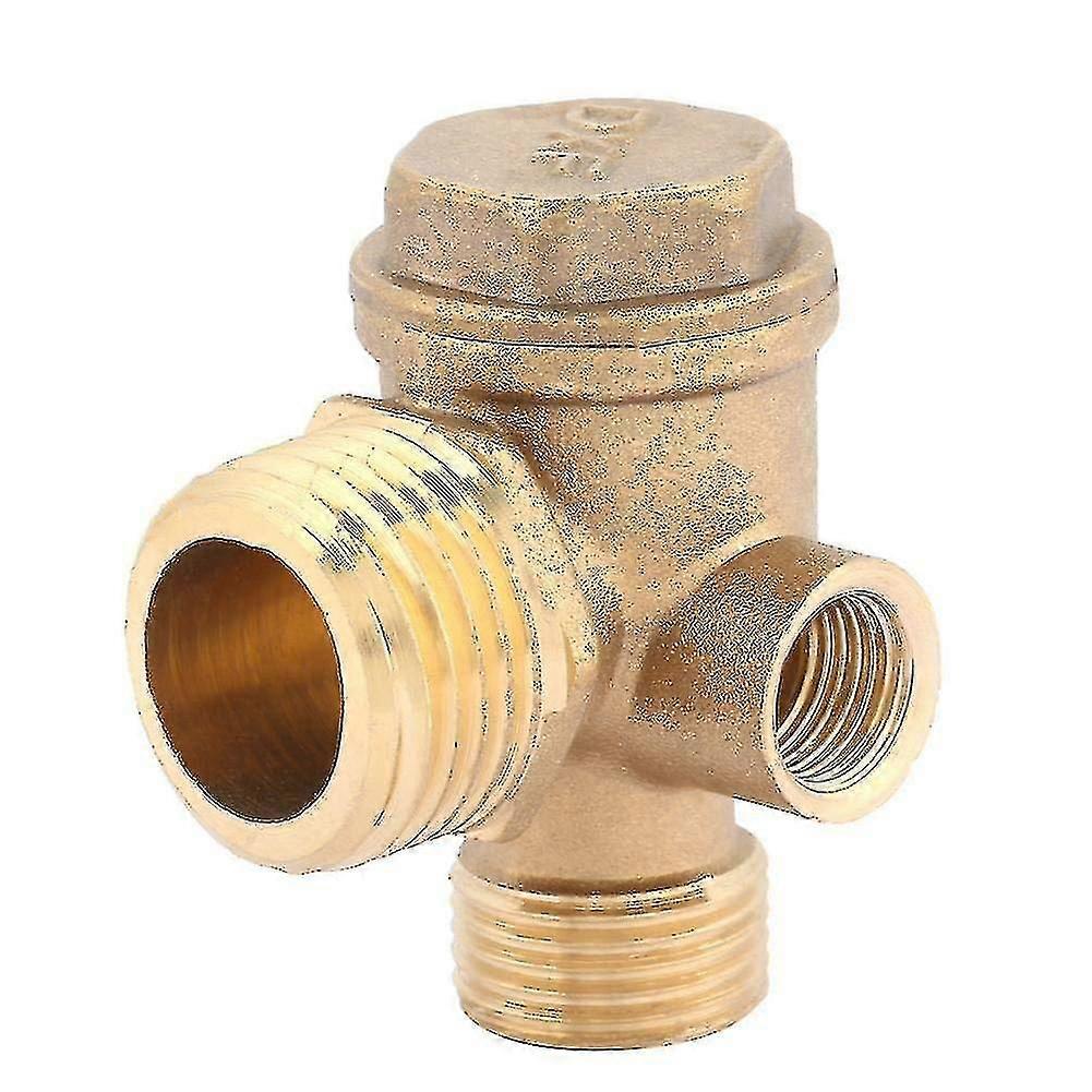 Check Valve, 3 Port Brass Air Compressor Check Valve Air Compressor Male Thread Check Valve Pipe Connection Tool, 20 16 10mm T Type Air Compressor Che