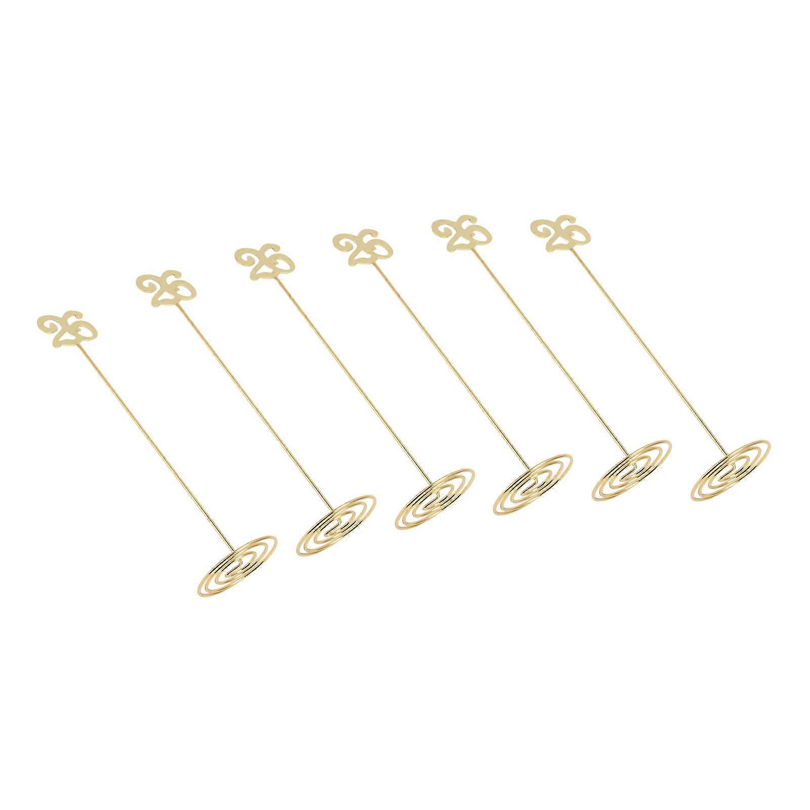 6pcs Rust Proof Metal Table Numbers with Base for Wedding Party