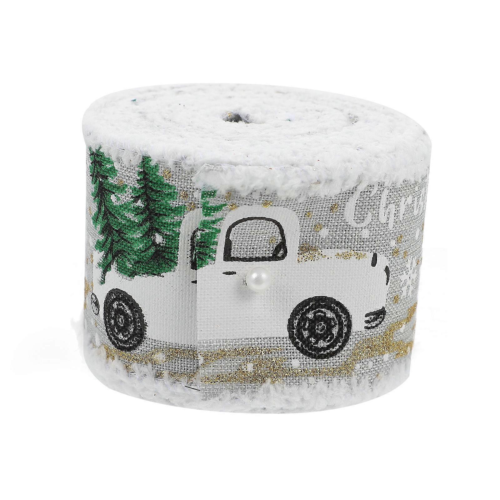 1 Roll Automotive Snowflake Ribbon for Decoration Silver DIY Crafts Ribbon