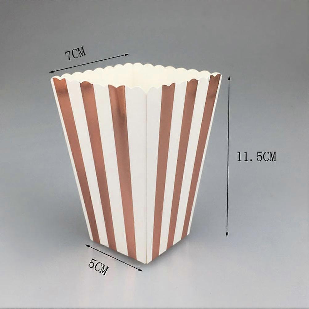 Popcorn Holder Vertical Stripe for Parties Multi Color Food Container 48Pcs