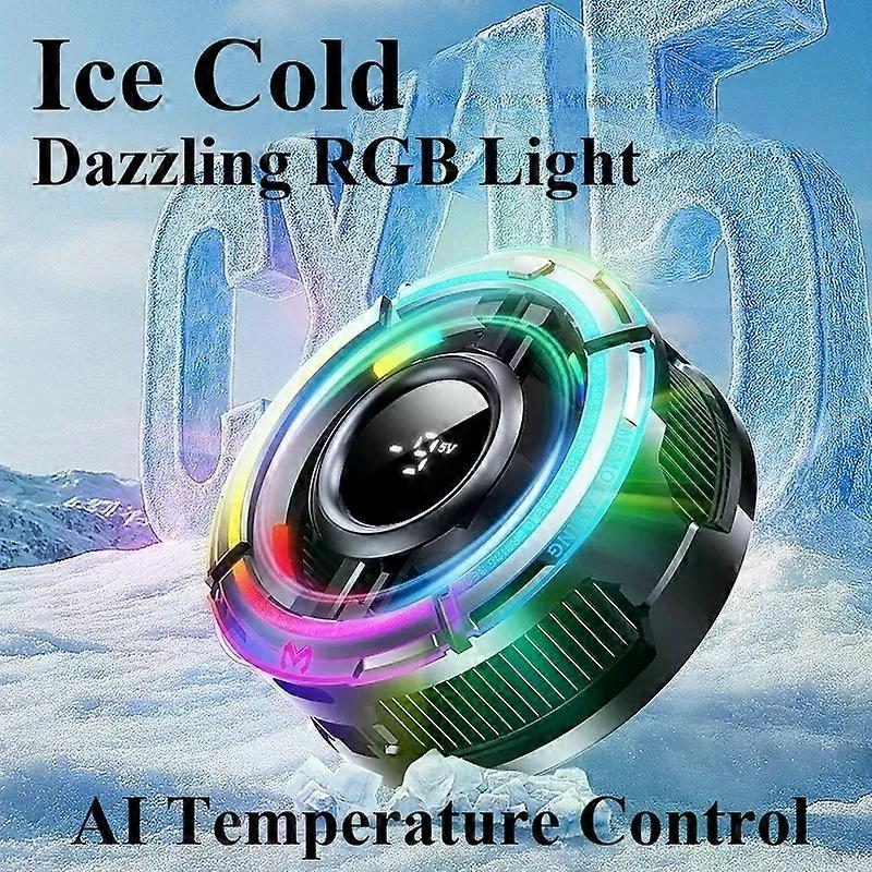 CX15 Large-Screen Display Semiconductor Phone Cooler Radiator High-Power Magnetic Cooling with RGB Light Show AI Temp Control
