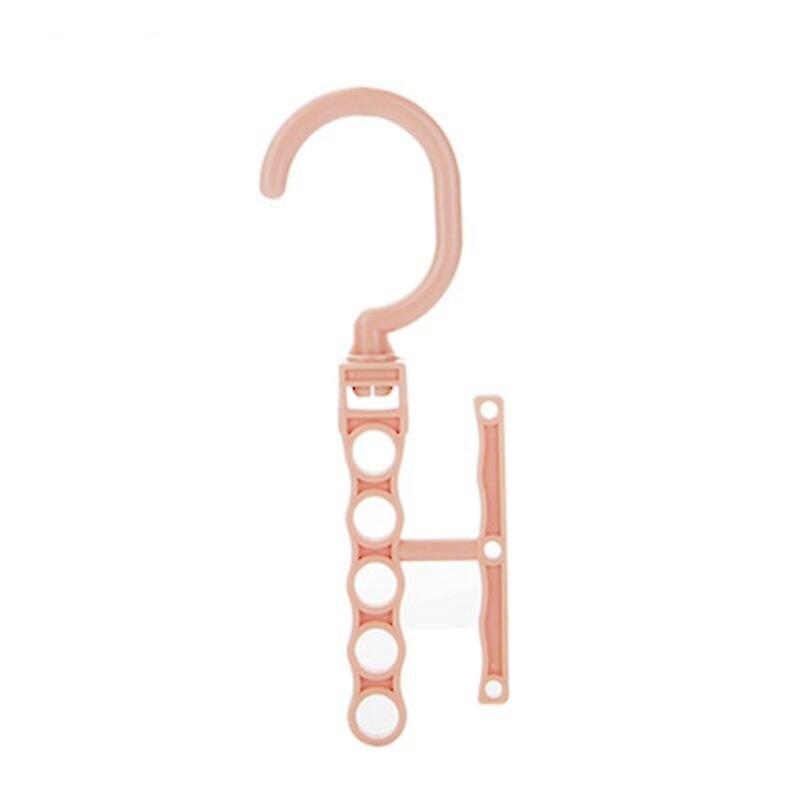 Plastic 5 Circle Clothes Hanger Multi-layer Rotatable Lifting Hook Windproof Clothes Organizer Home Storage