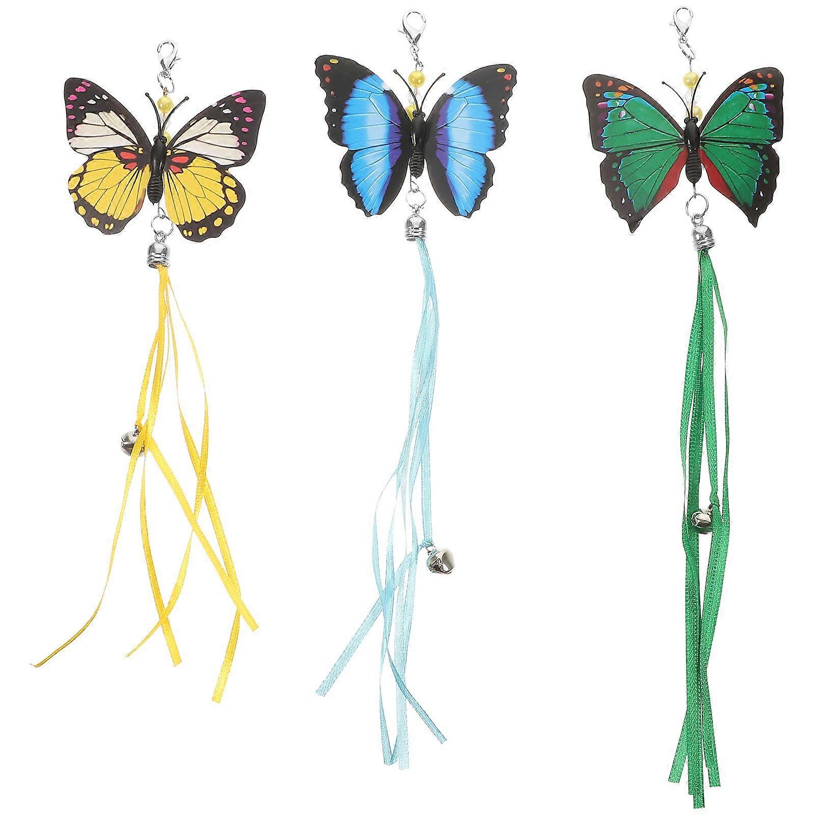 3Pcs Cat Teaser Attachments Interactive Cat Wand Heads Cat Wand Refills Teaser Cat Toy Replacements