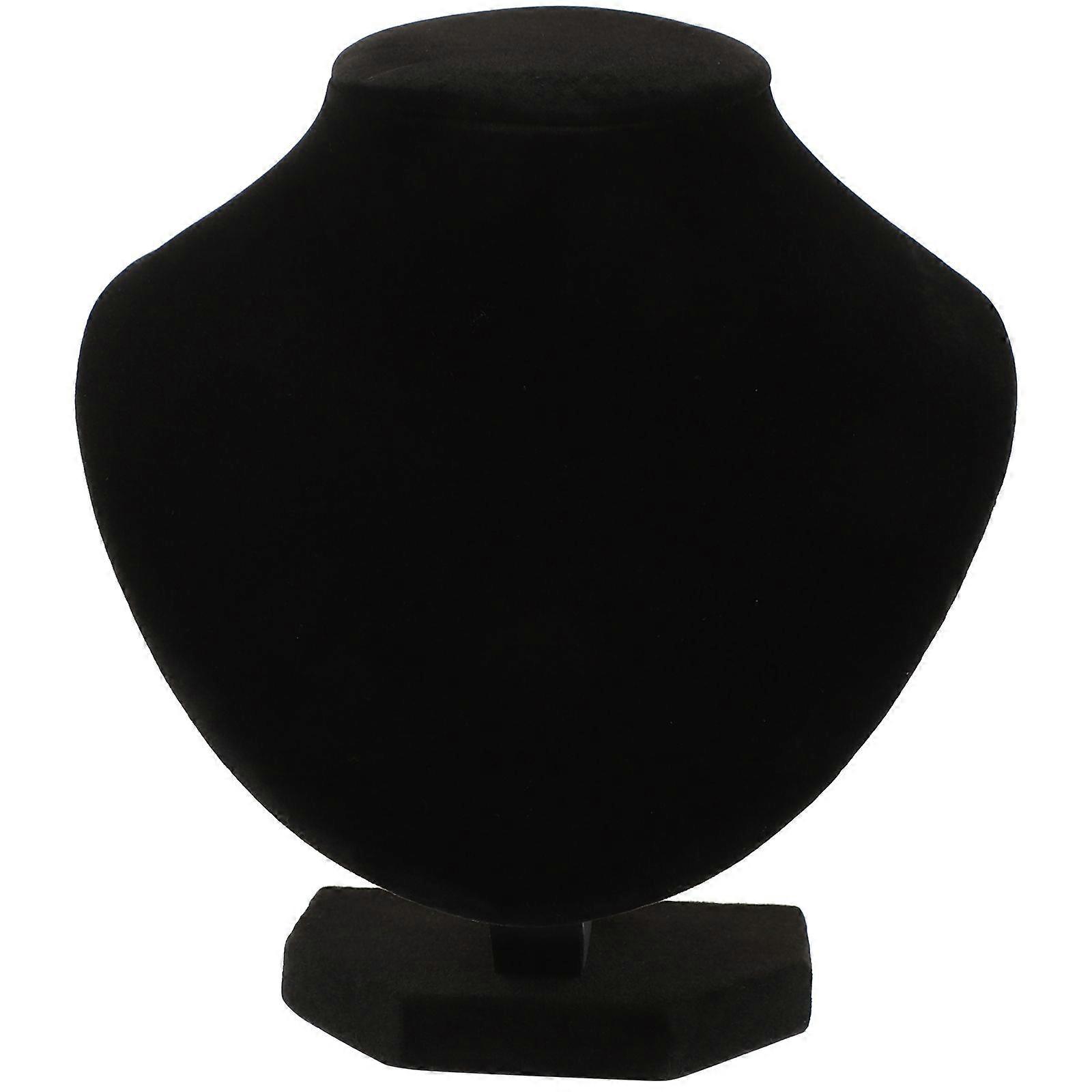 3次元ネックレスディスプレイオーガナイザーネックチェーンホルダージュエリーバストスタンドブラック(A-08)