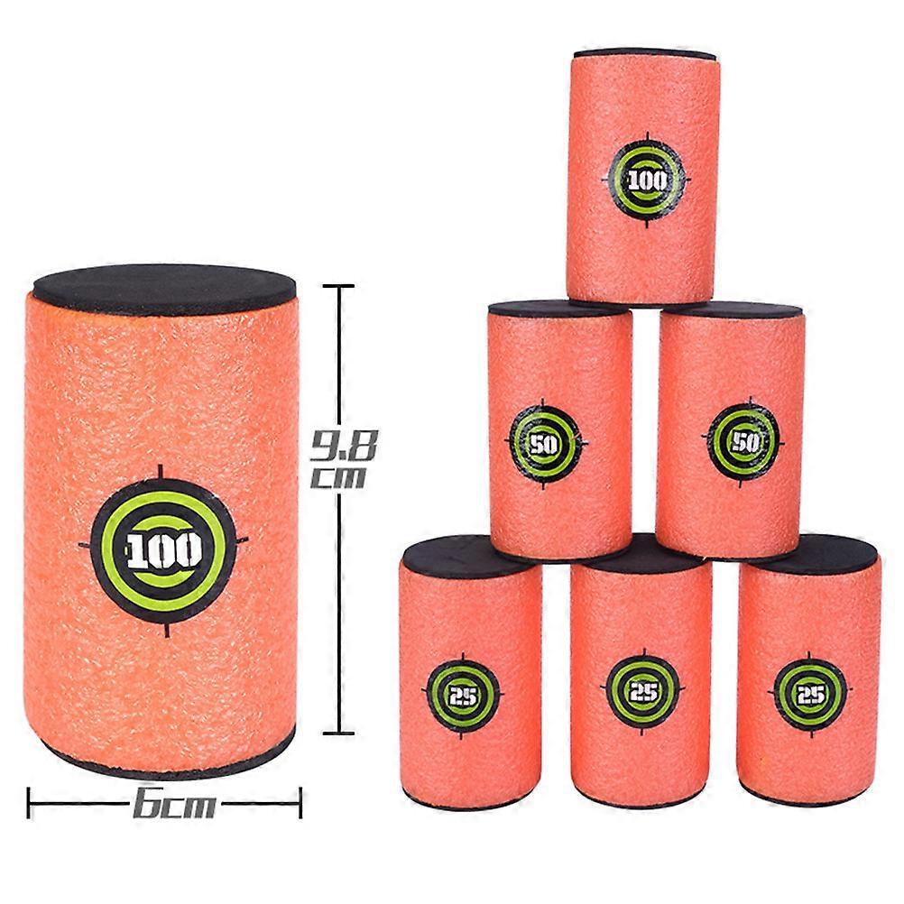 Eva Marked Target Bucket for War Game Shooting Practice 6Pcs Toy Cans