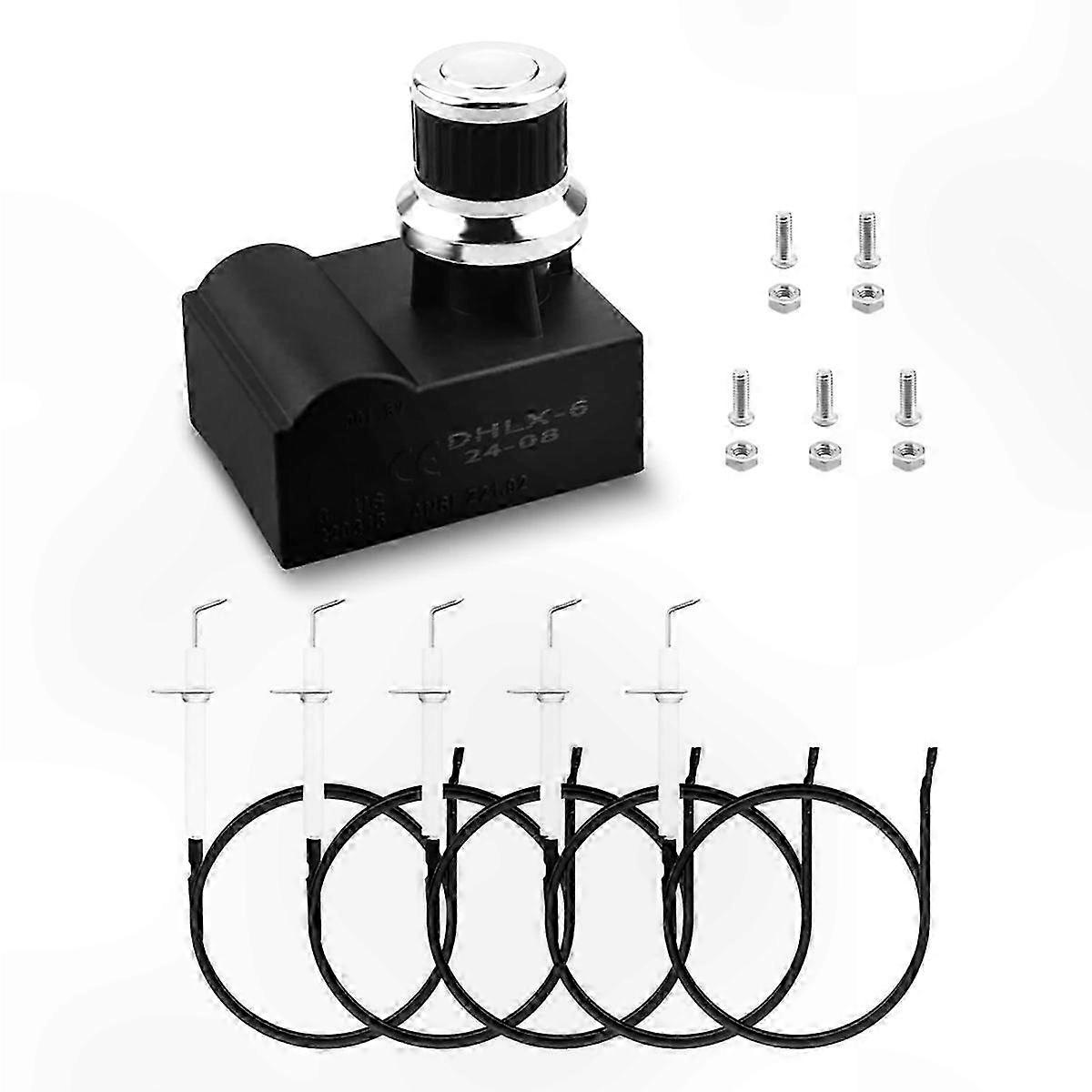 6-Pack Push Button Igniter for Grill Ignition Systems Replacement Parts