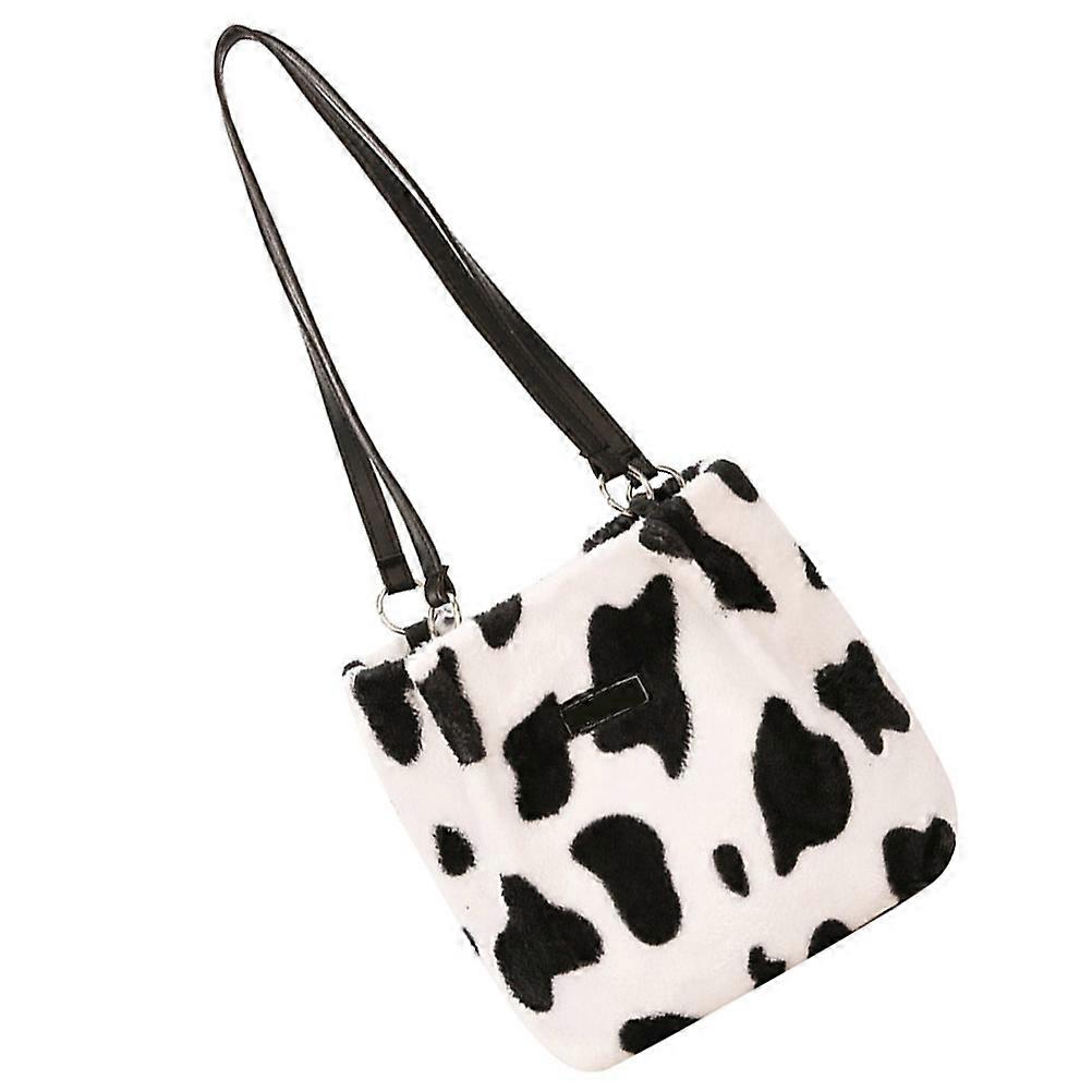 Water Bucket Bag Fashion Single-Shoulder Bag for Storage Plush Storage Pouch