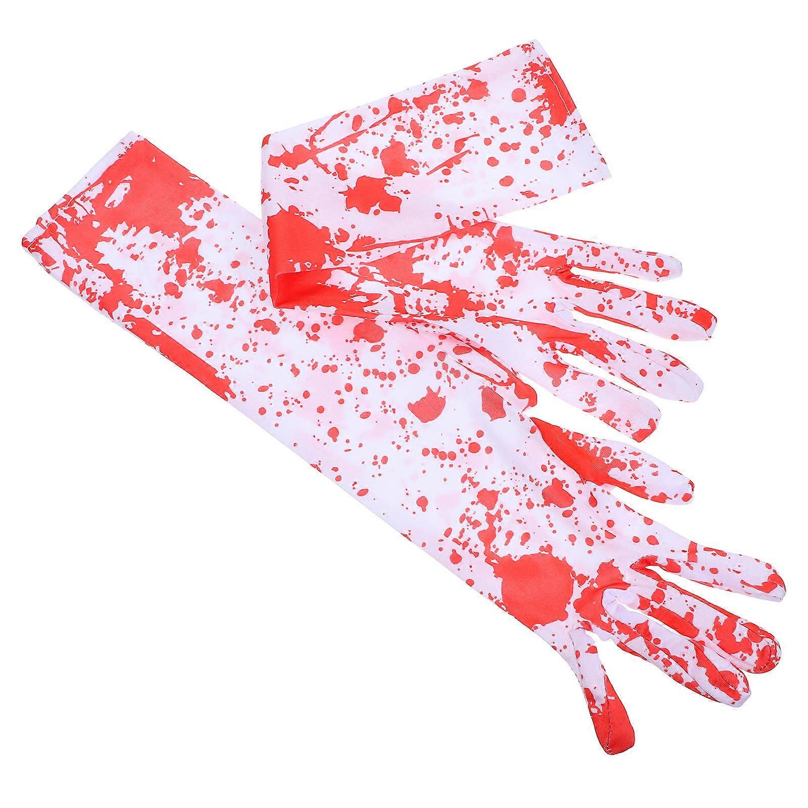 Bloody Gloves Scary Gloves for Protection Use 1Pair Party Props