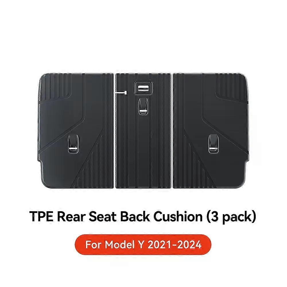 YZ For Tesla Model Y 2021-2025 Juniper TPE Rear Seat Back Cover Backrest Protector  Trunk Anti-scratch Pad Anti-dirty Mat with