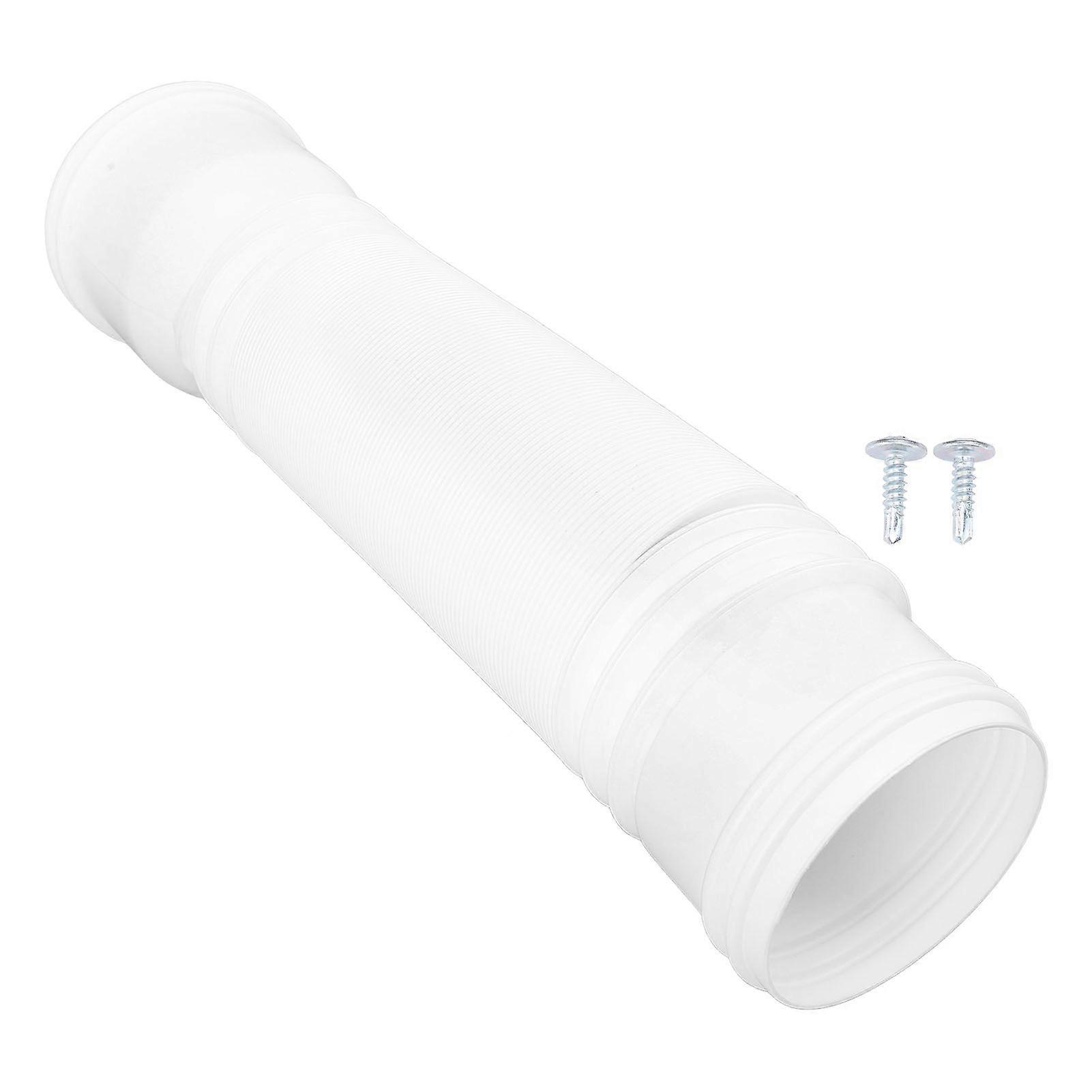 Rain Gutter Downspout Extension Flexible PE Extendable Drain Away Extender for Outdoor Villa Round White