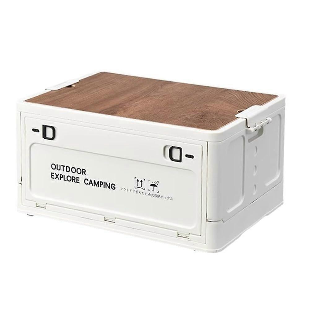 Outdoor Camping Folding Table With Storage Box Car Storage Box White Size M