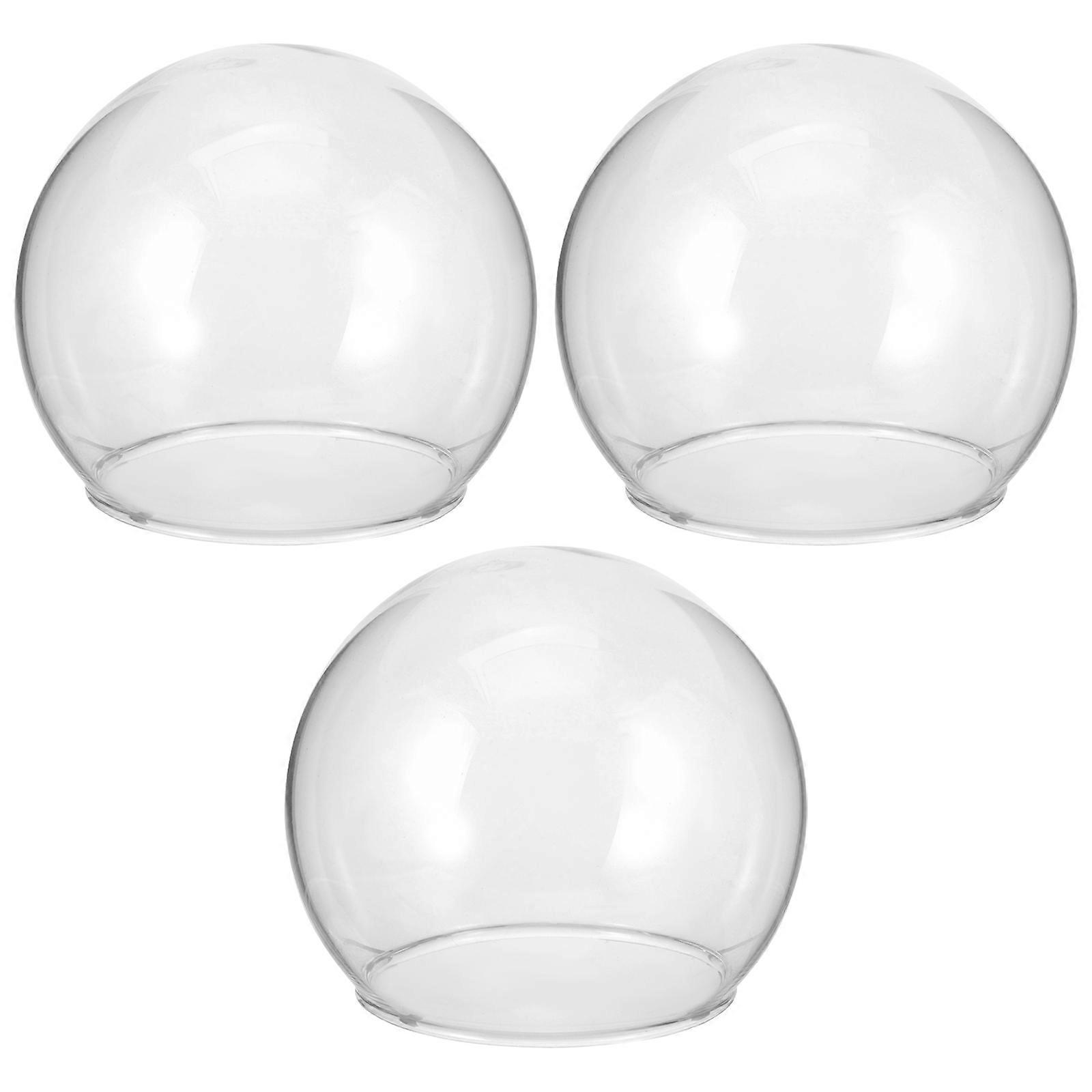 Clear Dustproof Cake Cover Dome Glass for 3Pcs Use