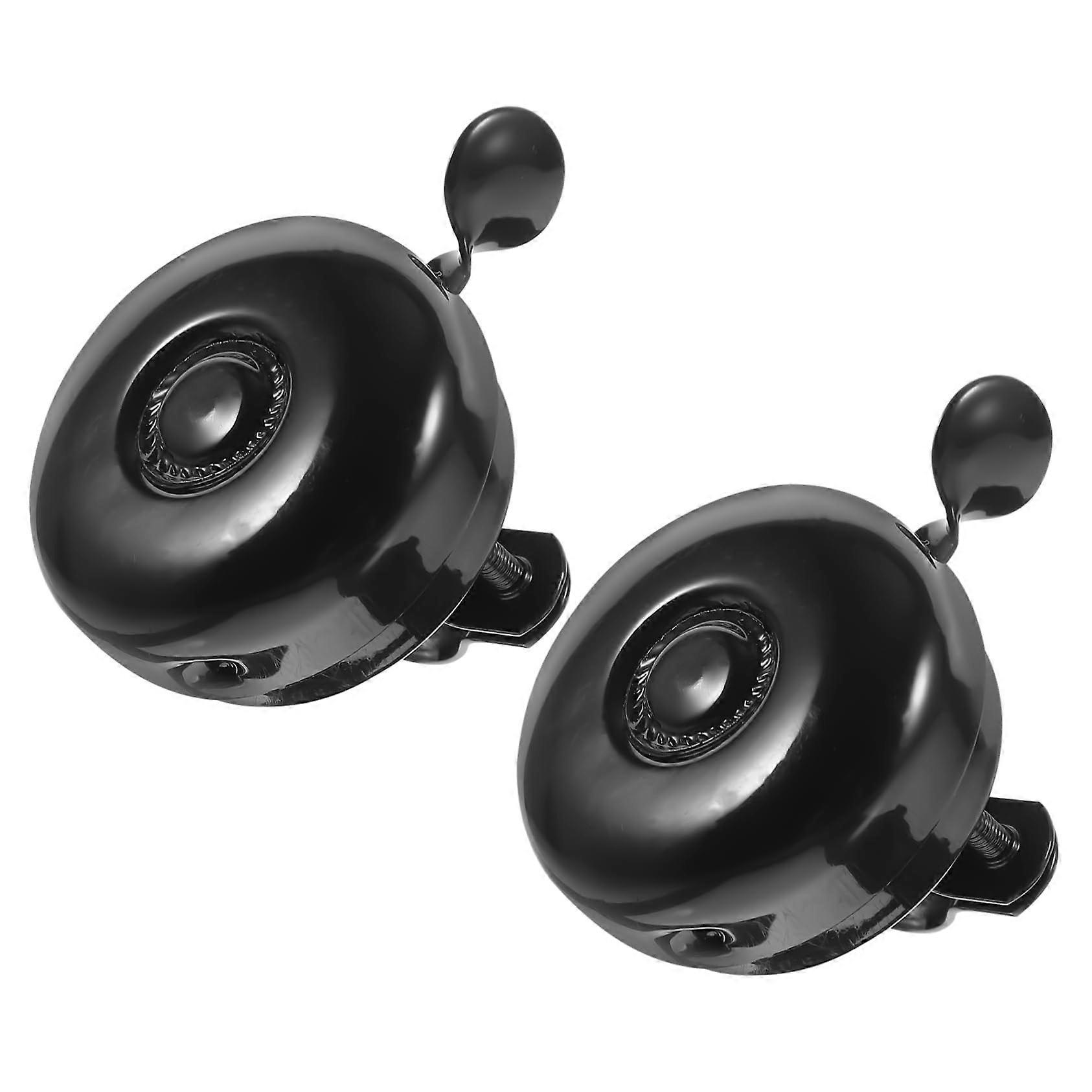 2pcs Retro Bike Bell For Road And Mountain Bikes, Portable, Loud Crisp Sound, Durable Spring Bracket, Fits Handlebars
