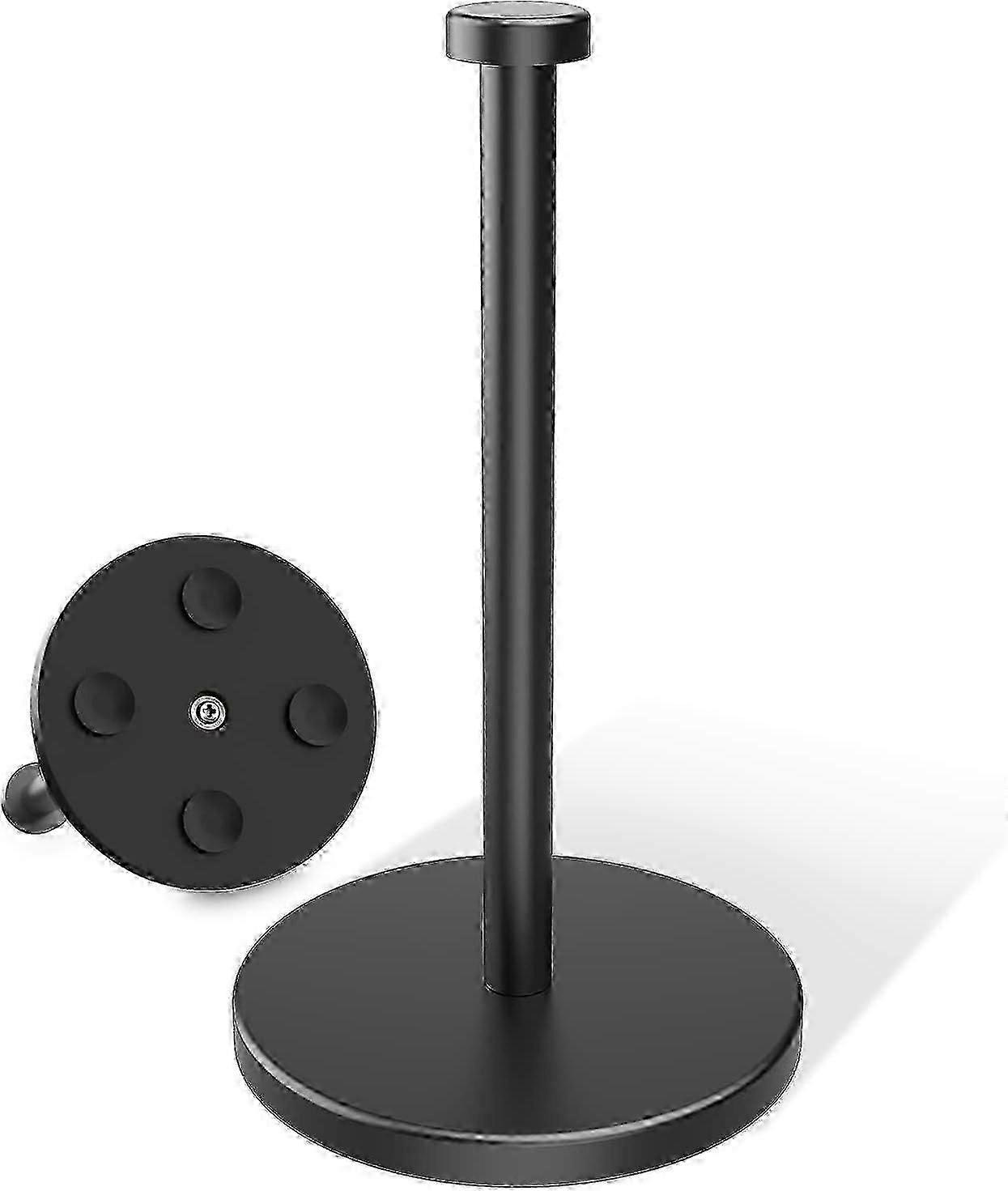 Paper Towel Holder Countertop. Single Hand Operable Paper Towel Holder Stand with Weighted