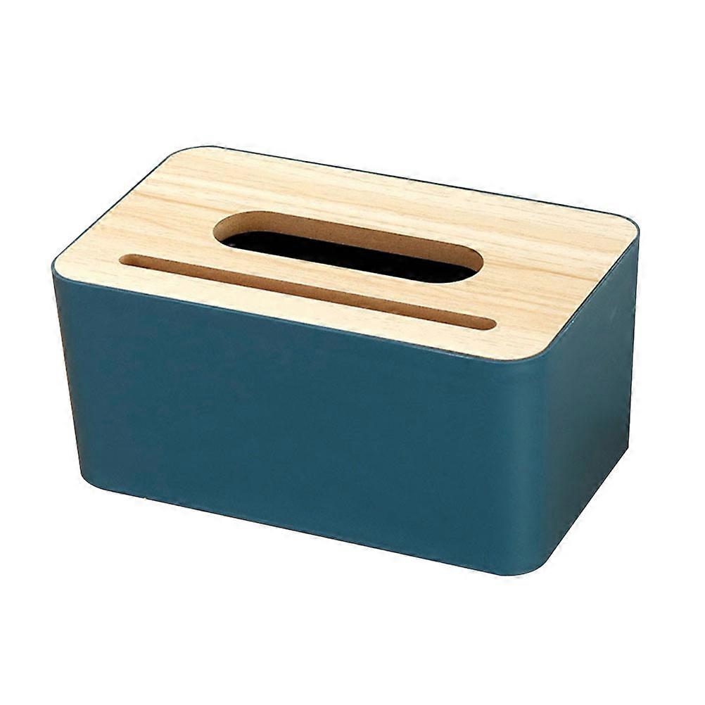 Tissue Box for Storage 2Pcs Blue Paper Extraction Box Household Napkin