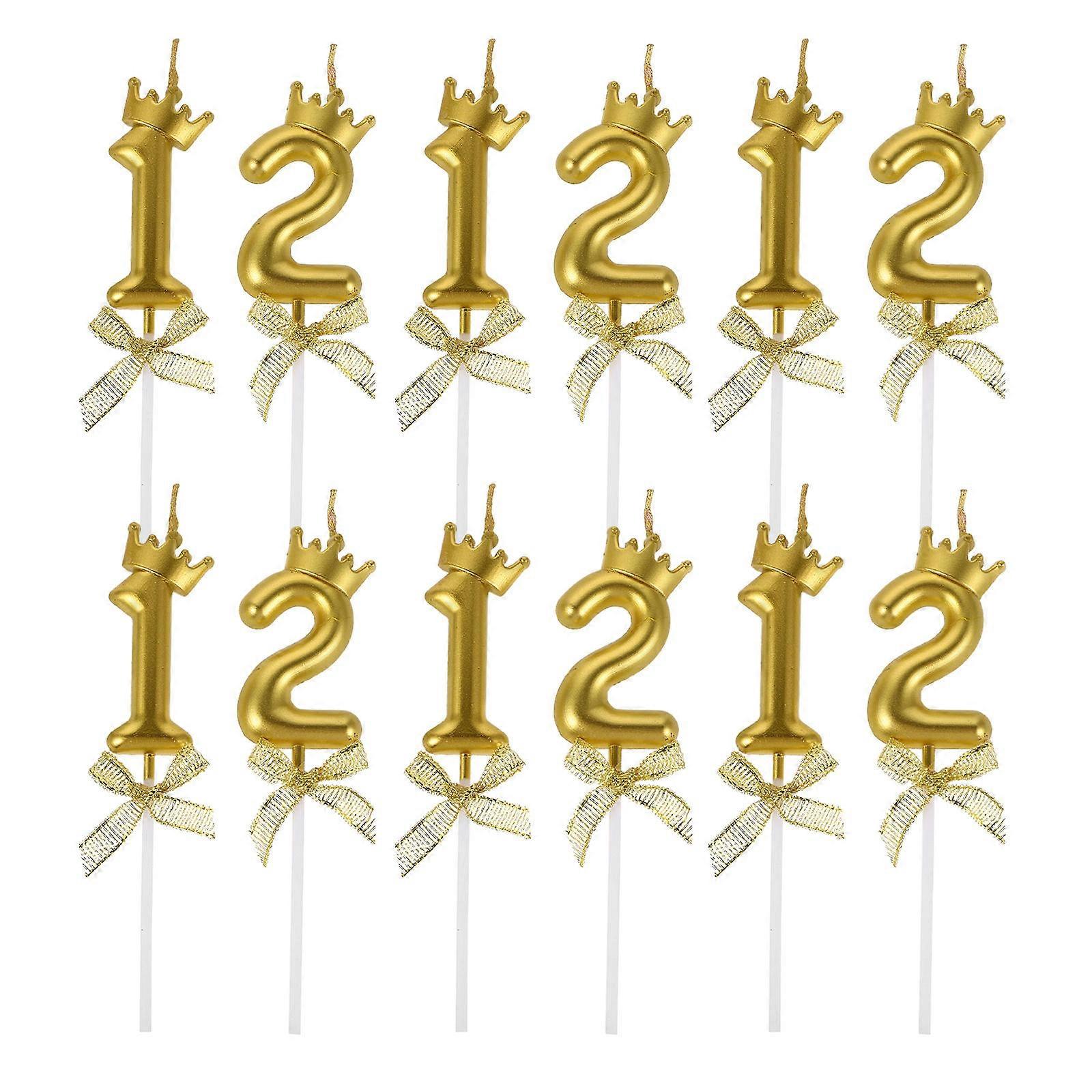 Sumptuous Gold Number Cake Candles Sixty Pcs Designed For Birthday Parties Adding A Touch Of Elegance And Glamour To Milestone Celebrations
