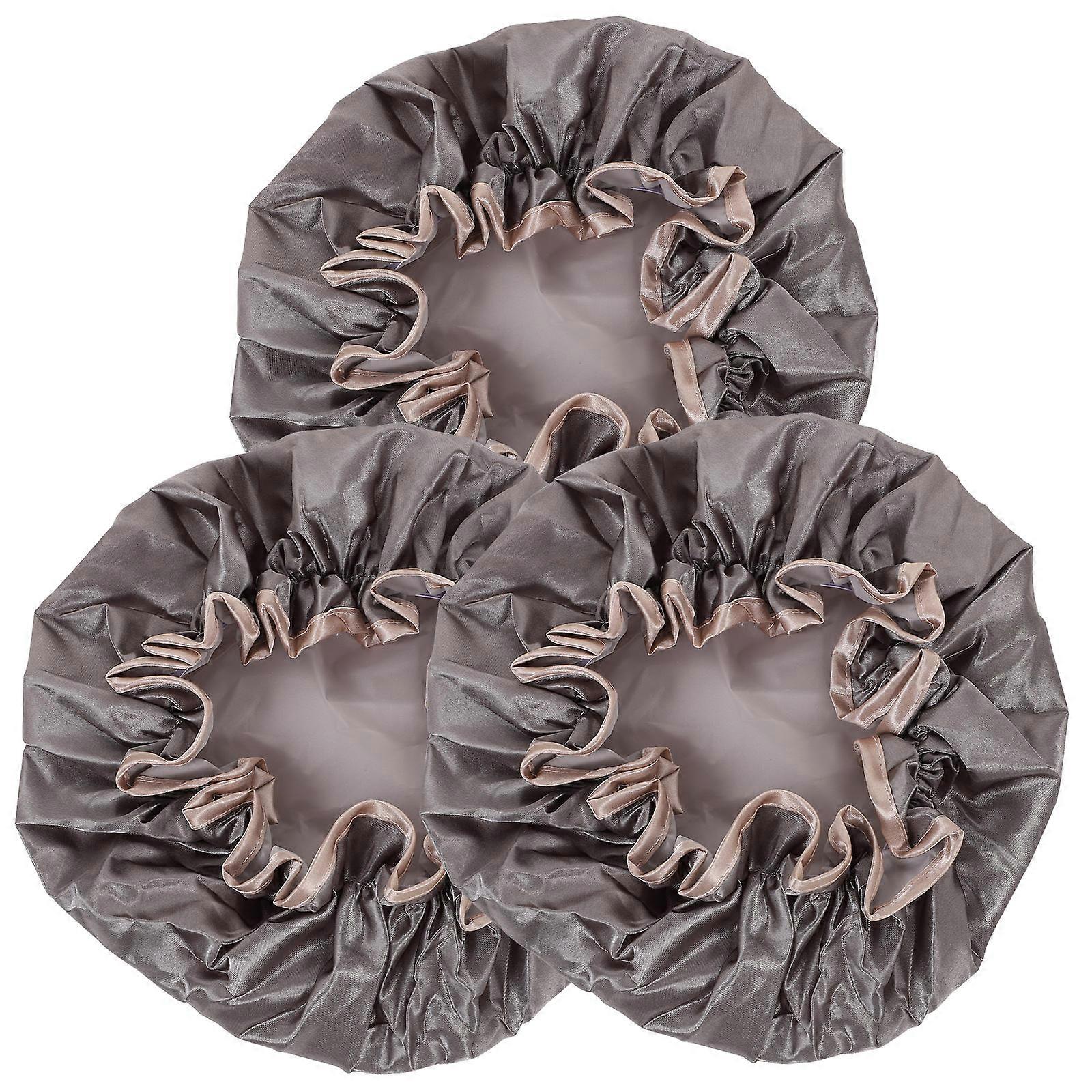 Oilproof Shower Caps for Adults and Children, Practical Square Design for Skincare and Cooking, 15 Pcs in Grey Color