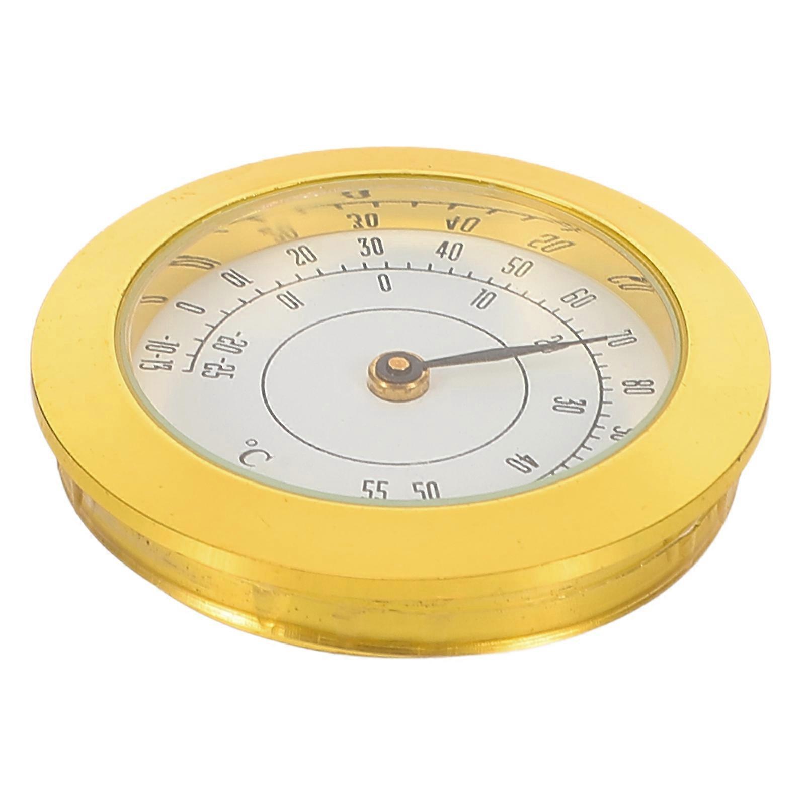 Cigar Box Temperature Gauge 3Pcs Environmental Monitoring Perfect For Home Decor Mini Size Circular Shape