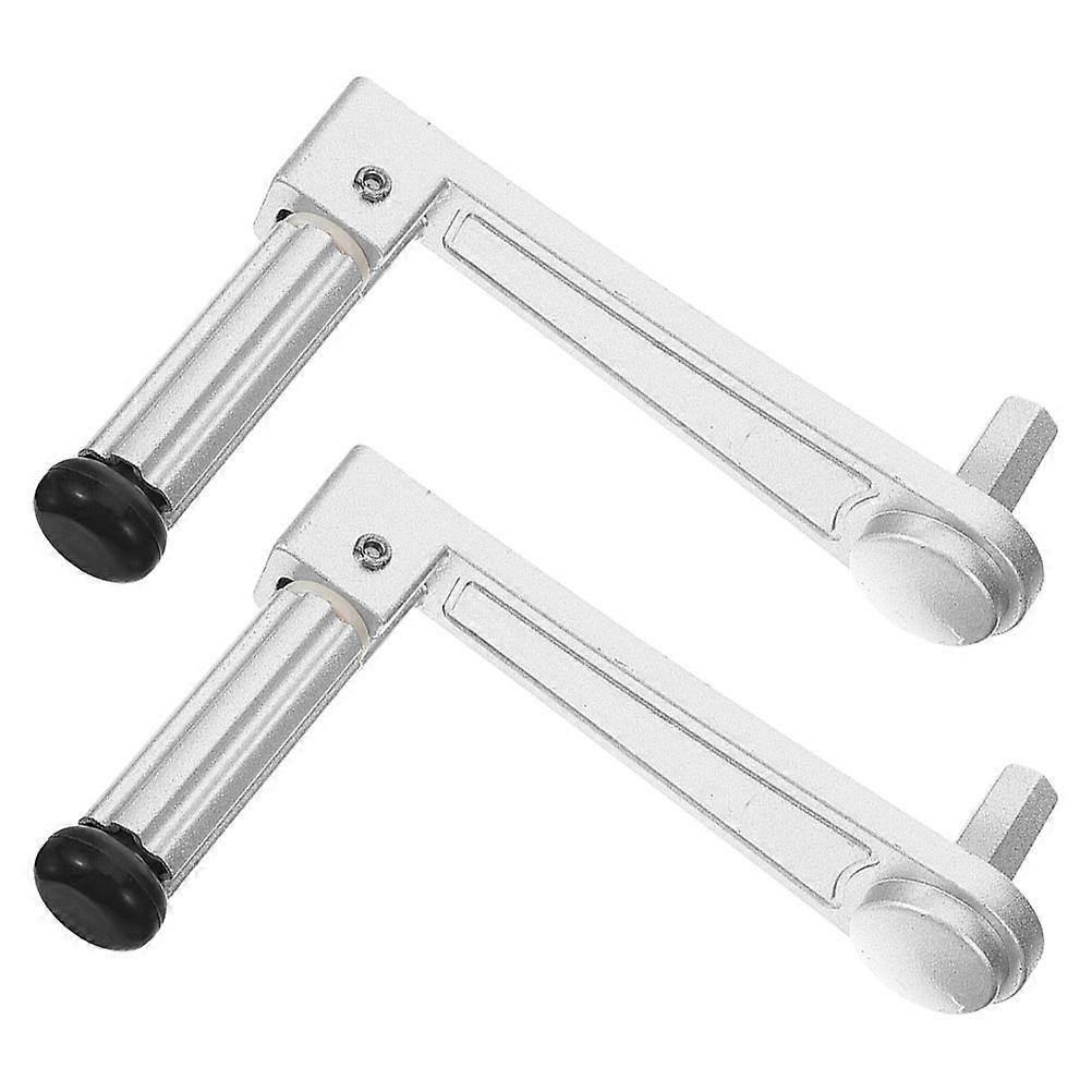 8 Pcs Reliable Hand Crank For Clothes Drying Rack Robust Silver Handle Effective For Indoor Outdoor Drying Utilizing Hexagonal Structure