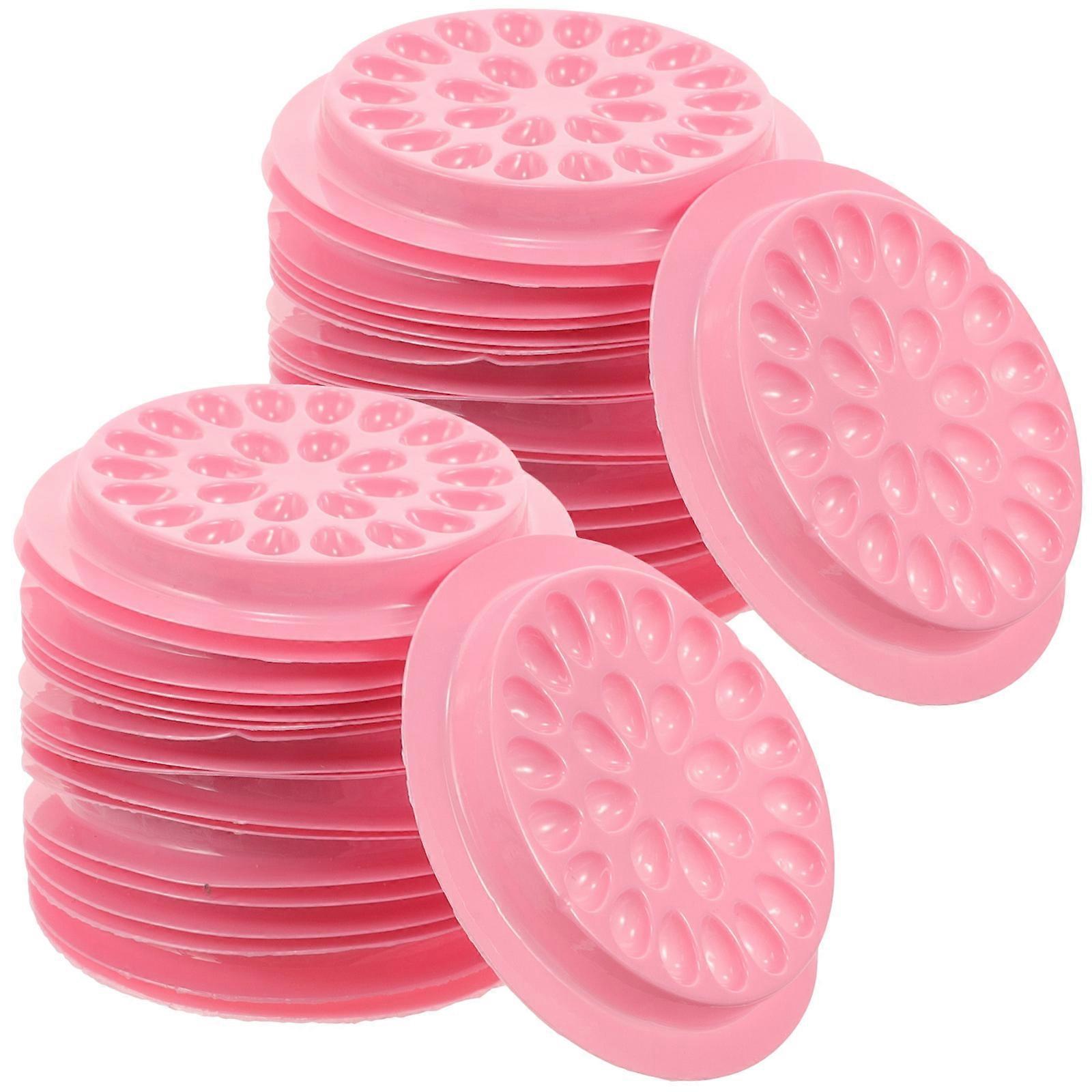 Lash Grafting Glue Holders 400Pcs Pink Eyelash Pallet For Home DIY Use Preventing Glue