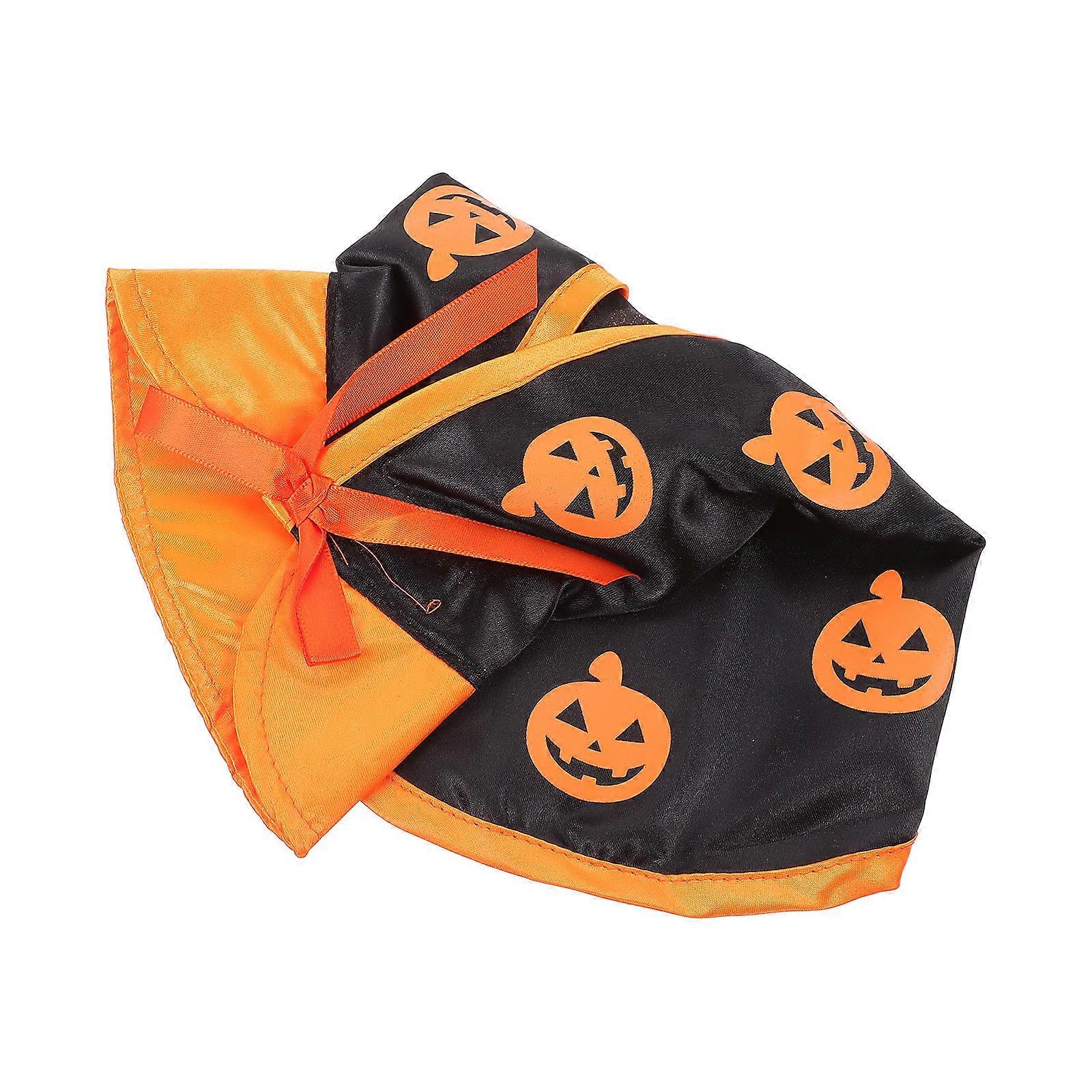 2Pcs Pumpkin Shape Pet Cloak For Halloween Costume Party And Photography Session For Pets