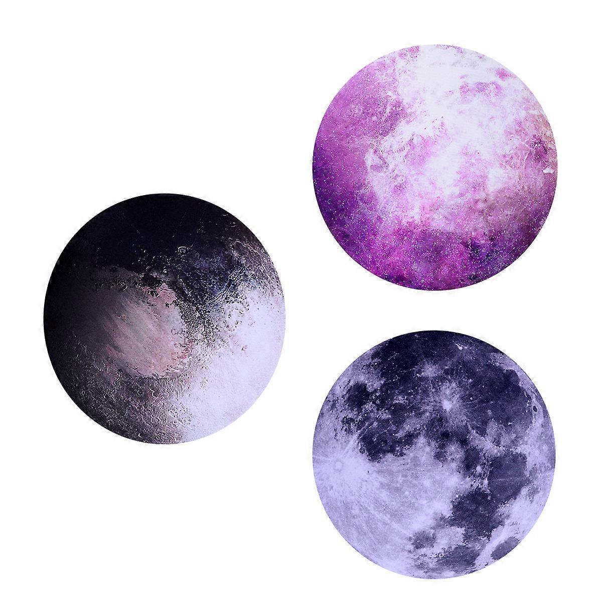 Rubber Planet Mouse Pad Set for Laptop Use 9Pcs Assorted Color Desk Accessory