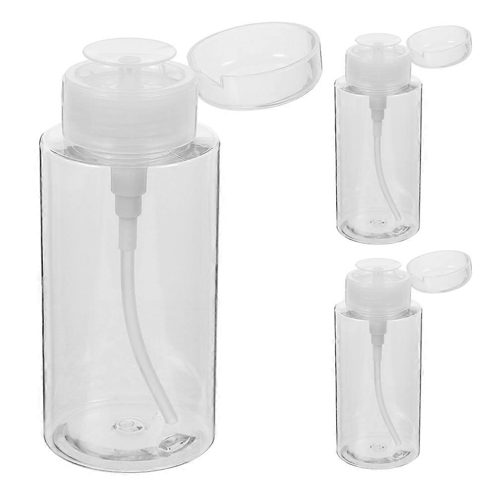 Plastic Nail Polish Remover Push Down Pump Dispenser Bottles for Storage 15Pcs