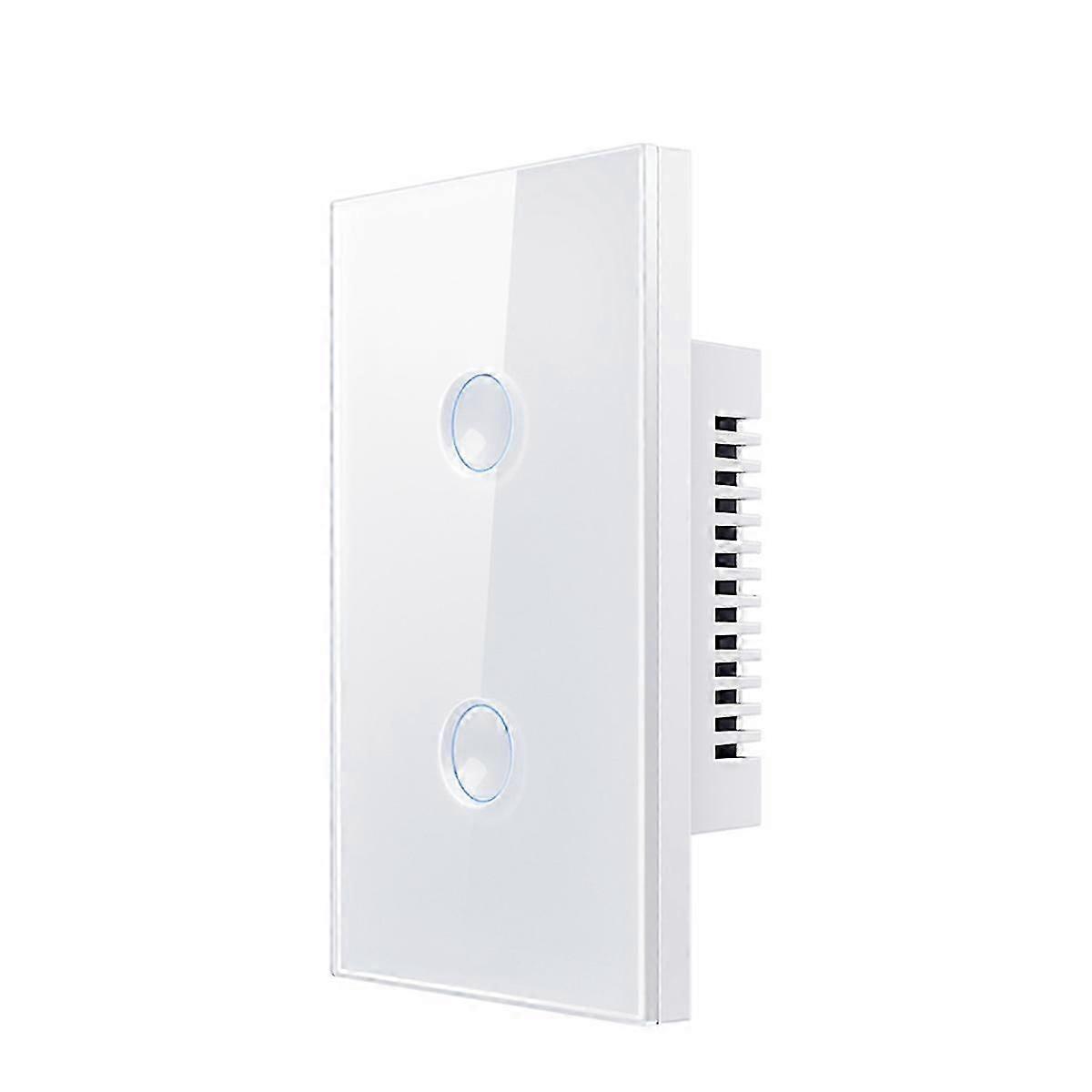 Tuya WiFi White Smart Touch Switch 110-240V 2.5D Concave Style,A