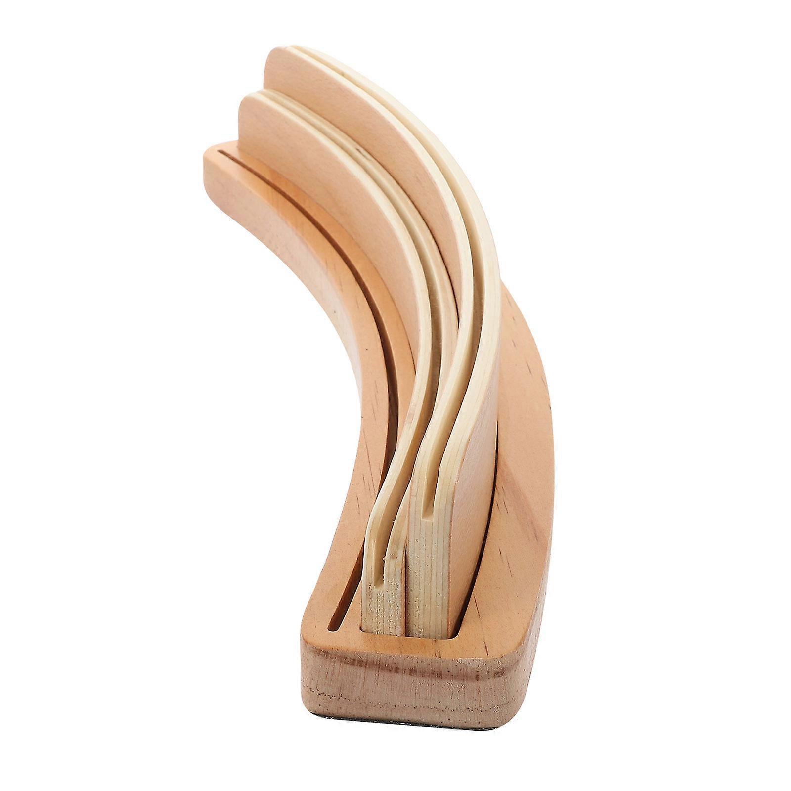 Game Card Holder Wooden Organizer for Display 5Pcs Playing Card Stand