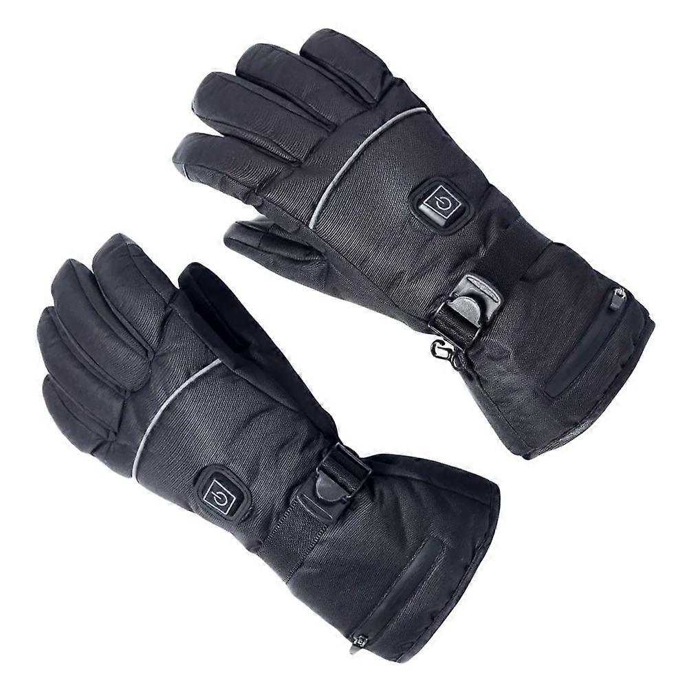 Heating Skiing Gloves One Pair Size S Ideal For Winter Indoor Outdoor With Warming Function Black