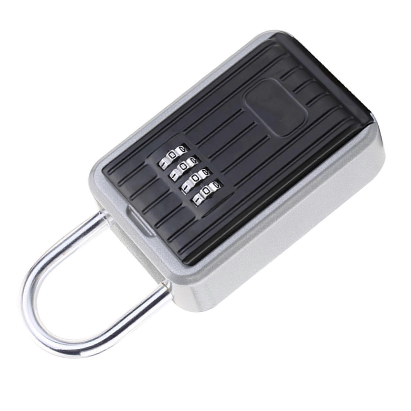 Password Lock Box for Home Use with 4- Waterproof Key Protection