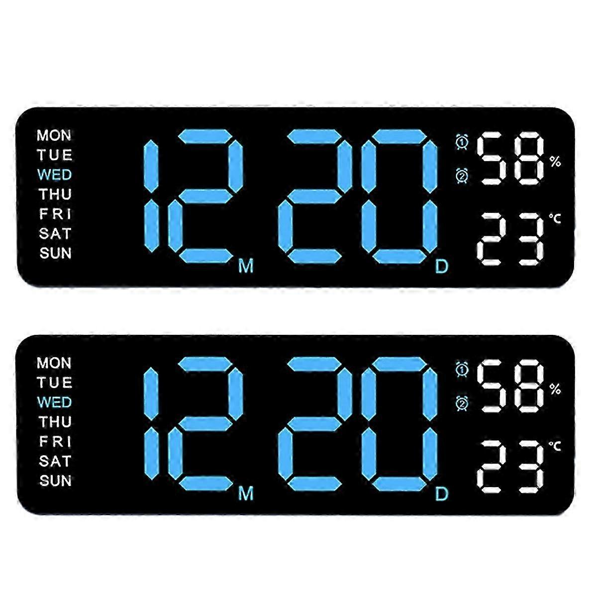 Electronic Clock Simple Multifunctional Clock Rectangular Large Font Alarm Clock Can Be Hung or Sto