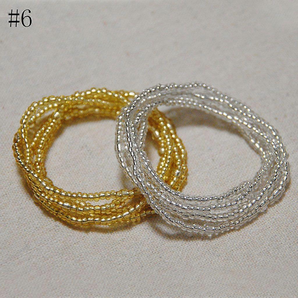 Decorated with simple double-layer handmade beaded body chain versatile