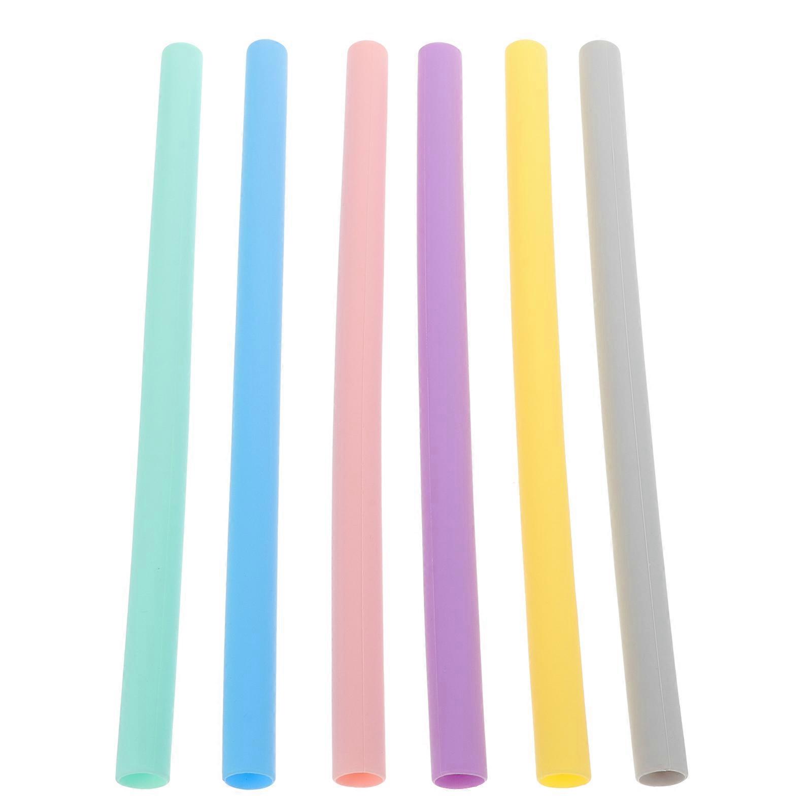 Silicone Straws For Smoothie Beverage Drinking Straws Party Use Assorted Color Hot Cold Beverage Use 24Pcs