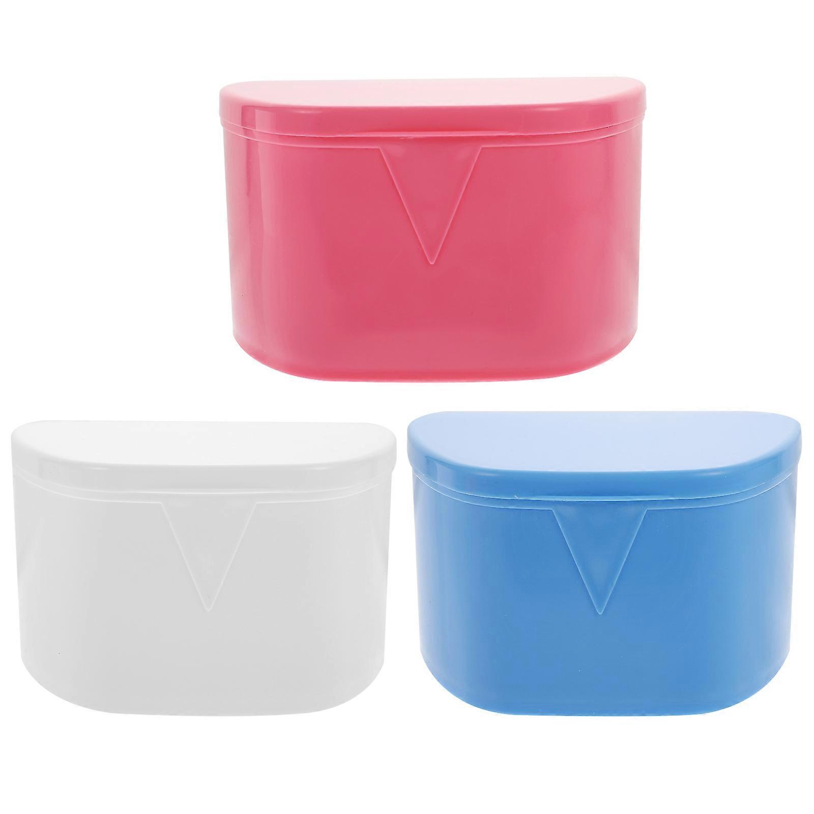 Plastic Tooth Storage Box Assorted Color for Braces Storage 6Pcs