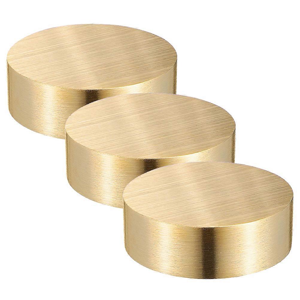 Golden Round Paperweight Hold Papers for Office Use Decoration in Minimalist Design 3Pcs