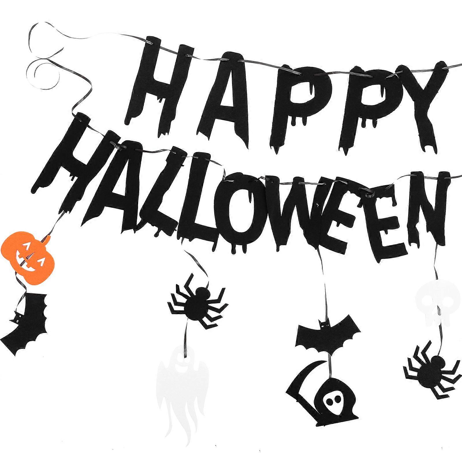 Nonwoven Halloween Banner Decorative Banner for Party Use with 3Sets