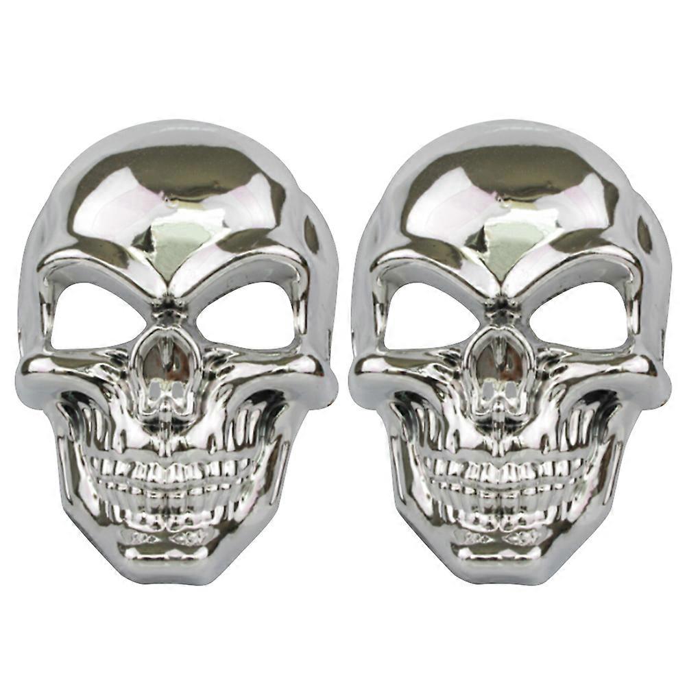 Full Face Skull Mask Halloween Skeleton Plated Mask for 6Pcs Costume