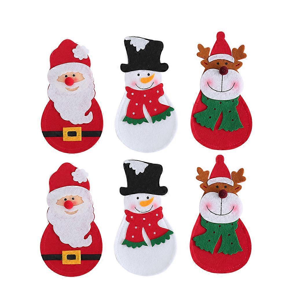 Christmas Tableware Bags for Dining Decoration 18Pcs Nonwoven Material
