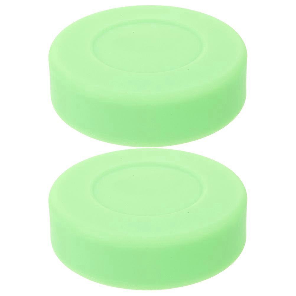 Small Ice Hockey Pucks For Competition Training With Low-Friction Glide 8Pcs Designed For Clubs And Associations Green Material